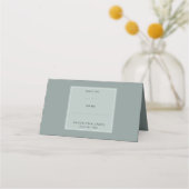 Minimal Sage Green Table Number Platzkarte (Rückseite)