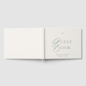 Minimal Sage Green Wedding Guest Book Gästebuch (Voll)