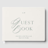 Minimal Sage Green Wedding Guest Book Gästebuch (Vorderseite)