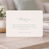 Minimal Sage Green Wedding Thank You Card Einladung