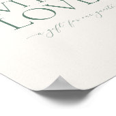Minimal Sage Green “With Love” Wedding Favor Sign Poster (Ecke)
