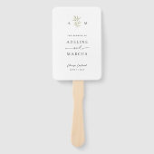 Minimal Sage Greenerity Wedding Programm Fächer (Vorderseite)