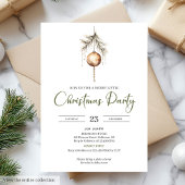 Minimal Sage Neutral Light Brown Christmas Party Einladung