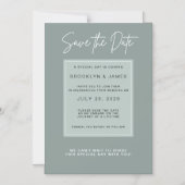Minimal Sage Save The Date Magneteinladung (Vorderseite)