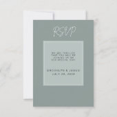 Minimal Sage Wedding RSVP Card (Rückseite)