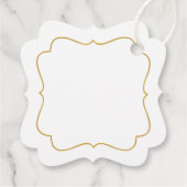 Minimal Sailboat mit Goldrahmen Hochzeit Geschenkanhänger (Rückseite)