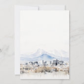 Minimal Salt Lake City Utah Wasserfarbenprägung Dankeskarte (Rückseite)