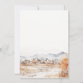 Minimal Salt Lake City Utah Wasserfarbenprägung Dankeskarte (Rückseite)