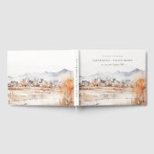 Minimal Salt Lake City Utah Wasserfarbenprägung Gästebuch (Voll)