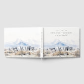 Minimal Salt Lake City Utah Wasserfarbenprägung Gästebuch (Voll)