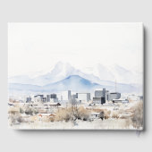 Minimal Salt Lake City Utah Wasserfarbenprägung Gästebuch (Rückseite)