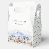 Minimal Salt Lake City Utah Wasserfarbenprägung Geschenkschachtel (Geöffnet)