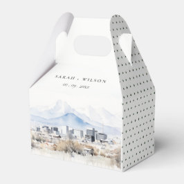 Minimal Salt Lake City Utah Wasserfarbenprägung Geschenkschachtel