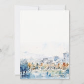 Minimal San Jose, Kalifornien Wasserfarben-Verlobu Einladung (Rückseite)