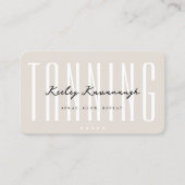 Minimal Sand Tan Tanning Specialist Treuekarte Visitenkarte (Vorderseite)