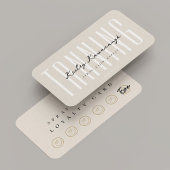 Minimal Sand Tan Tanning Specialist Treuekarte Visitenkarte