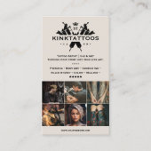 Minimal Sand Tattooist Modern Tattoo Artist Grid Visitenkarte (Vorderseite)