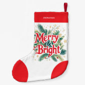 Minimal sauber einfache Weihnachten rot weiß Kleiner Weihnachtsstrumpf (Rückseite)