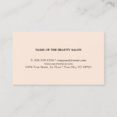 Minimal saubere Pastel Pink Schönheitskarte Terminkarte (Rückseite)