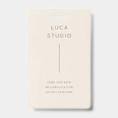 Minimal sauberer einfacher, moderner QR Code Gold  Ausweis (Vorderseite)