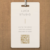 Minimal sauberer einfacher, moderner QR Code Gold Ausweis
