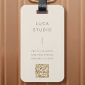 Minimal sauberer einfacher, moderner QR Code Gold  Gepäckanhänger