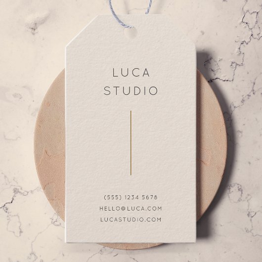 Minimal sauberer einfacher, moderner QR Code Gold  Geschenkanhänger