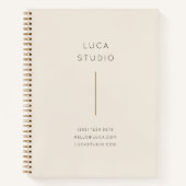 Minimal sauberer einfacher, moderner QR Code Gold Notizblock (Vorderseite)