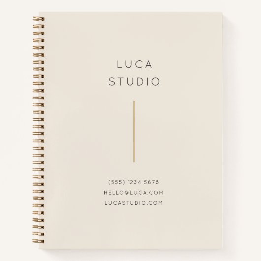 Minimal sauberer einfacher, moderner QR Code Gold Notizblock (Vorderseite)