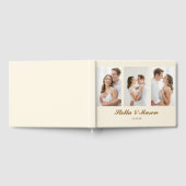 Minimal sauberes Foto Romantische Hochzeit Gästebuch (Voll)