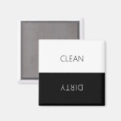 Minimal sauberes Geschirrspüler Schild Magnet (Vorderseite/Rückseite)