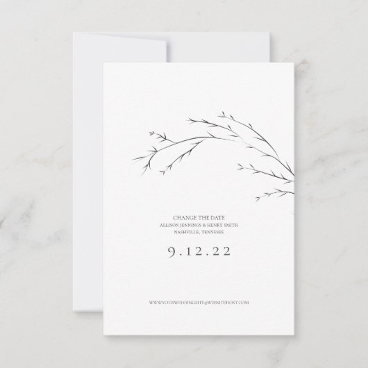 Minimal Save the Date Ändern Sie die Date Wedding  (Vorderseite)
