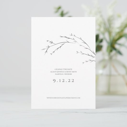 Minimal Save the Date Ändern Sie die Date Wedding (Stehend Vorderseite)