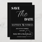 Minimal Save the Date E-Einladung Einladung (Vorne/Hinten)