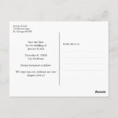 Minimal Save the Date Elegant Calligraphy Postkarte (Rückseite)