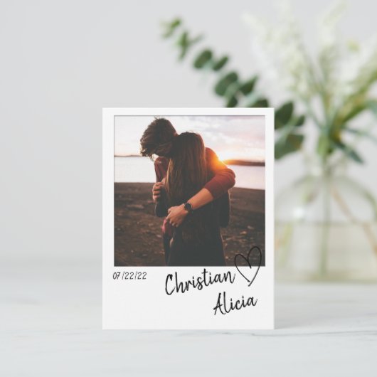 Minimal Save the Date Fotokarte (Stehend Vorderseite)