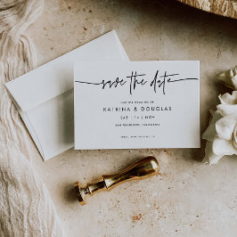 Minimal Save the Date Hochzeitskarte Einladung