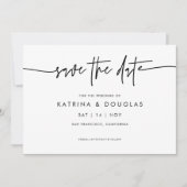 Minimal Save the Date Hochzeitskarte Einladung (Vorderseite)