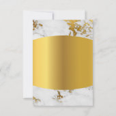 Minimal Save the Date Marble White Gray Gold (Rückseite)