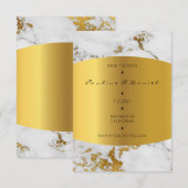 Minimal Save the Date Marble White Gray Gold (Vorne/Hinten)