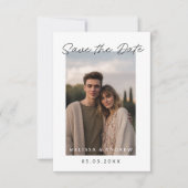 Minimal Save the Date mit geschriebener Schrift (Vorderseite)