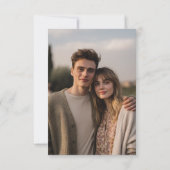 Minimal Save the Date mit geschriebener Schrift (Rückseite)