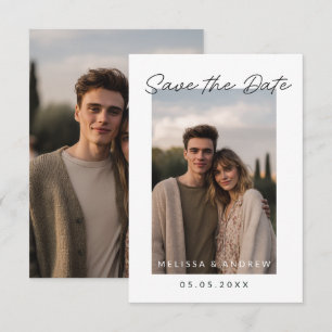 Minimal Save the Date mit geschriebener Schrift