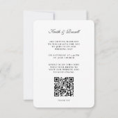 Minimal Save the Date Peach Wedding Website Einladung (Rückseite)