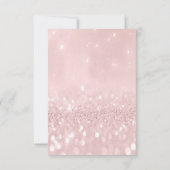 Minimal Save the Date Rosa Rose Gold Glitzer (Rückseite)