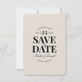 Minimal Save the Date Wedding Sand Einladung (Vorderseite)