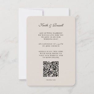 Minimal Save the Date Wedding Sand Einladung