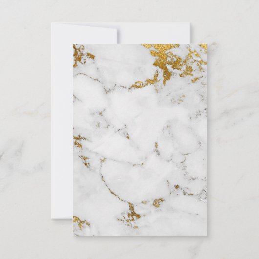 Minimal Save the Date Weißgraumarmor (Rückseite)