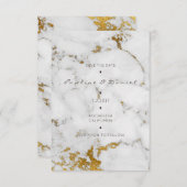 Minimal Save the Date Weißgraumarmor (Vorne/Hinten)