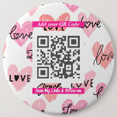 Minimal “Scan Me” QR Code, Simple Accessory  Button (Vorderseite)